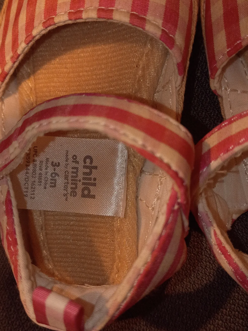 Child of Mine Pink Gingham Velcro Strap Sandals